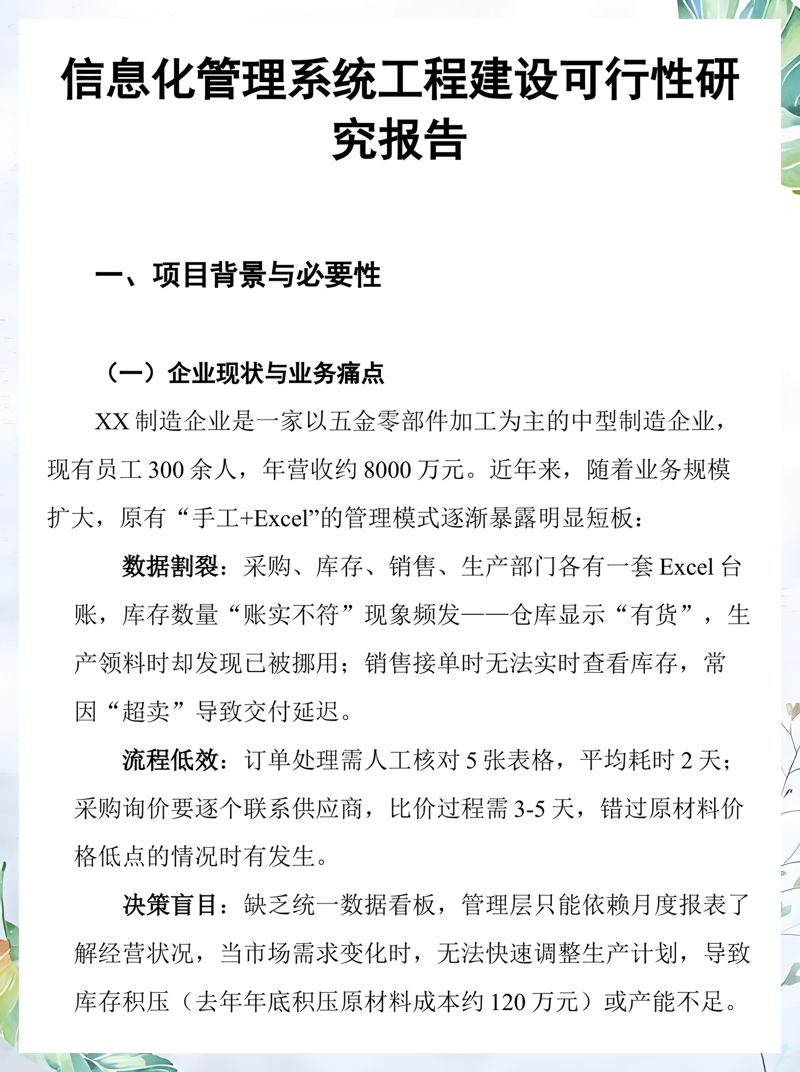 项目可行性研究